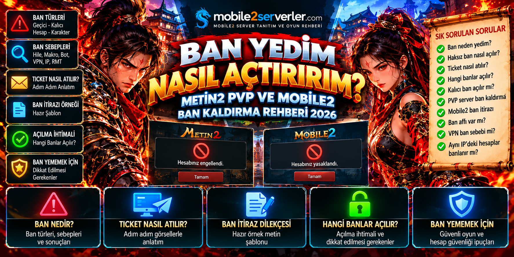 Ban Yedim Nasıl Açtırırım? Metin2 ve Mobile2 Ban Kaldırma 2026