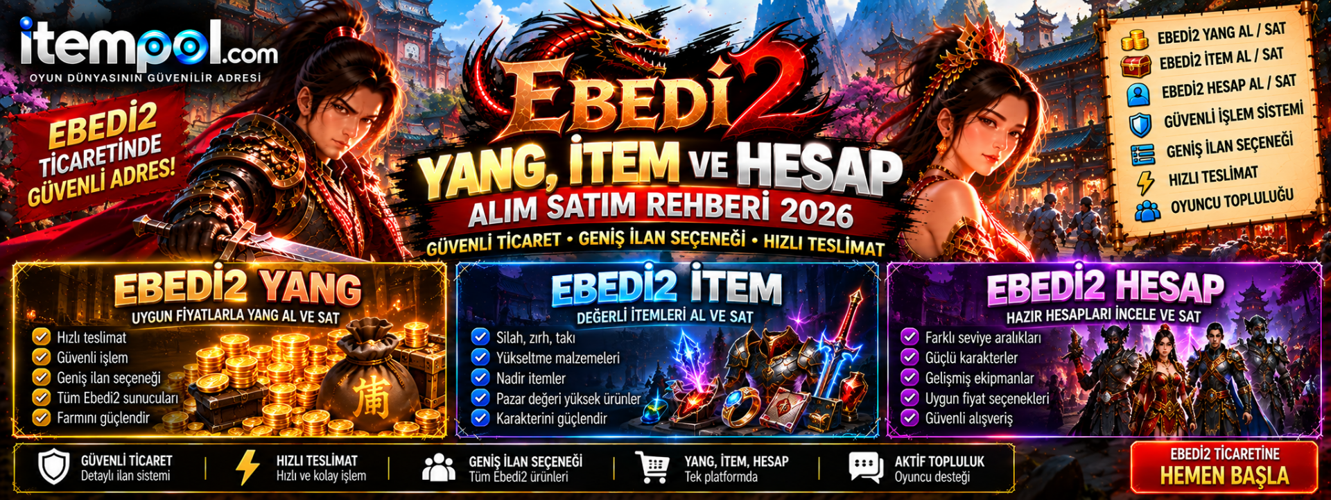 Ebedi2 Yang, İtem ve Hesap Alım Satım 2026