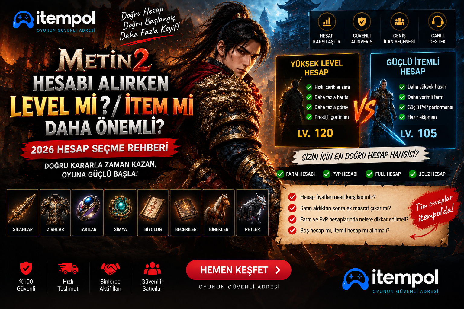 Metin2 hesap, Metin2 hesap satın al, itemli Metin2 hesap, yüksek level hesap, farm hesabı, PvP hesabı, Metin2 karakter, ucuz Metin2 hesap, itempol