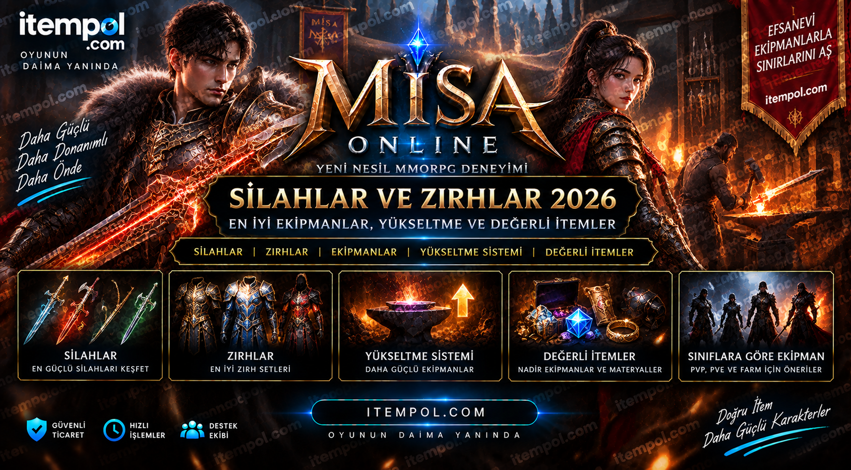 Misa Online Silahlar, Misa Online Zırhlar, Misa Online En İyi Silah, Misa Online Itemler, Misa Online Ekipman