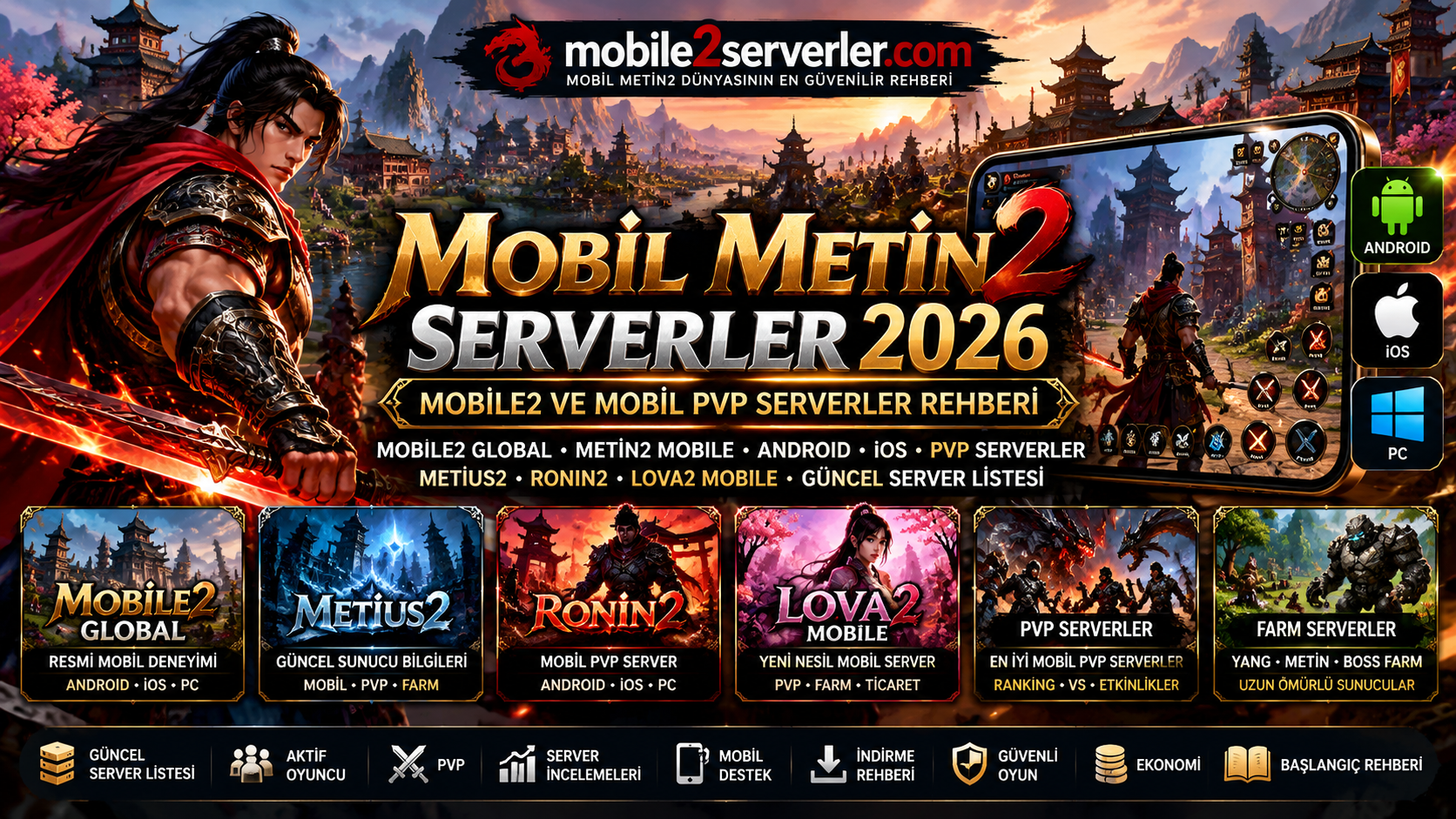 Mobil Metin2 Serverler 2026: Mobile2 ve Mobil PVP Serverler