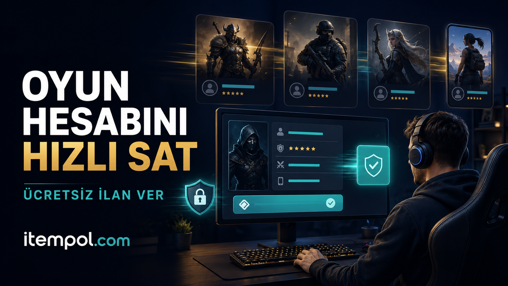 game account sale, sell my game account, fast account sale, account marketplace, free listing