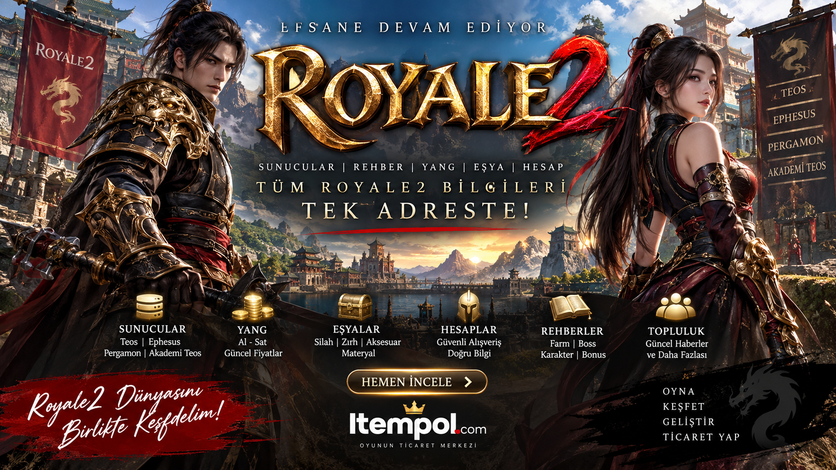 Royale2, Royale2 Online, Royale2 Serverlar, Royale2 Rehber, Royale2 Teos, Royale2 Ephesus, Royale2 Pergamon, Royale2 Akademi Teos, Royale2 Yang, Royale2 Won, Royale2 Item, Royale2 Hesap