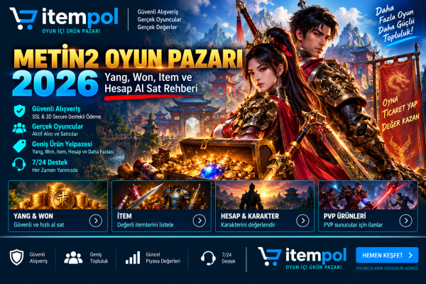M2Pazar Alternatifi 2026 – Metin2 Yang, Item ve Hesap Al Sat