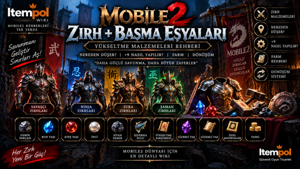 Mobile2 Zırh + Basma Eşyaları