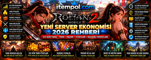 Rohan2 Mobile En Değerli İtemler ve İtem Fiyatları 2026