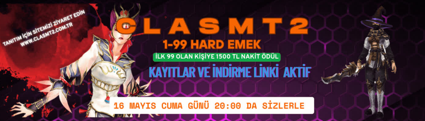 Clasmt2 16 Mayıs Cuma Günü Açılıyor