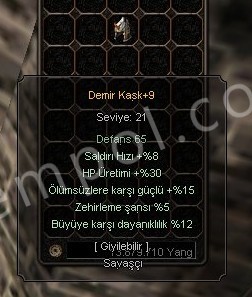 +9 DEMİR KASK FARMLIK ELİT EFSUNLU