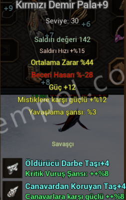 +9 KDP 44 ORT 12 GÜÇ +4 TAŞLI
