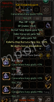 Efsunlu düşen ilk itemler alınır