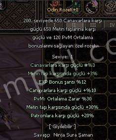 ODİN ROZETİ HASTASINA 30 PVM 30 METİN UYGUN FİYAT
