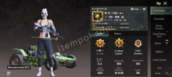 Pubg mobile hesabi